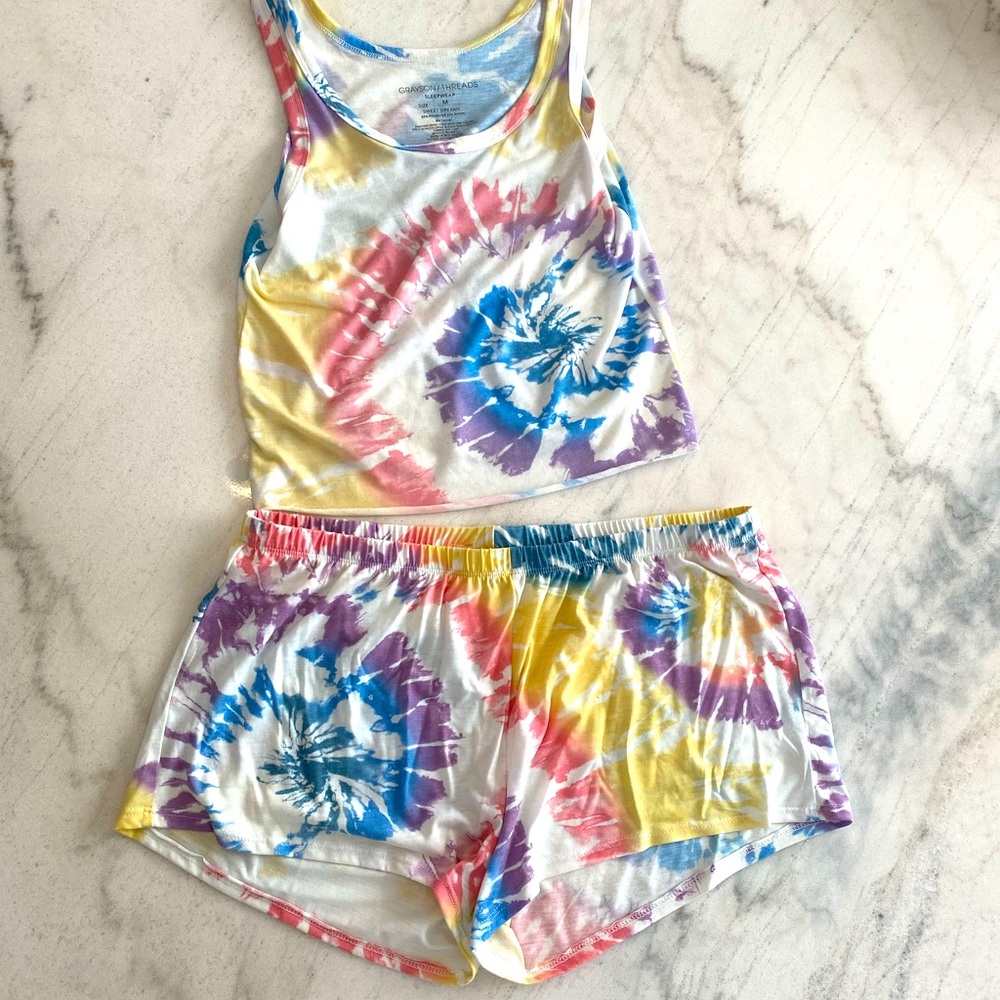 Adorable tie dye pajama set - medium